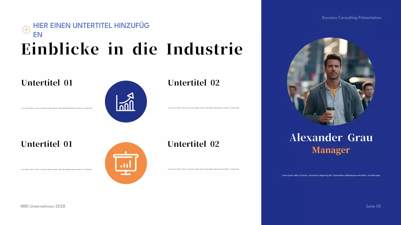 Blue Modern Business Consulting Präsentation