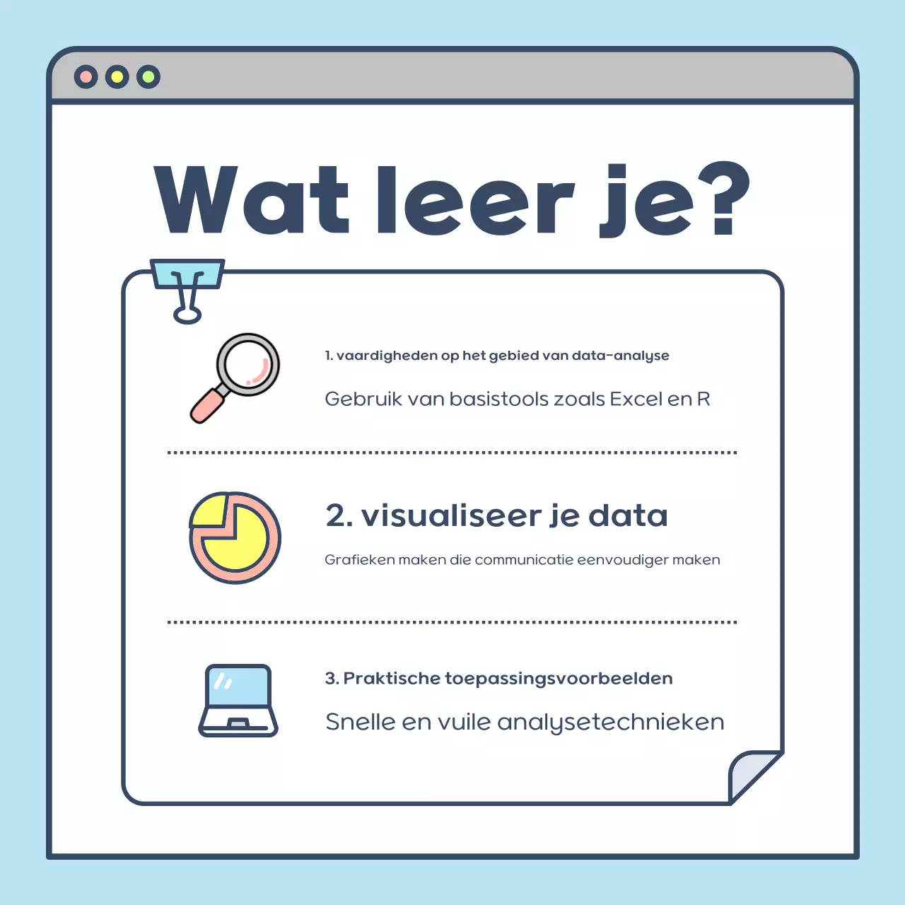 Leuke wervingsposter in lichtblauw