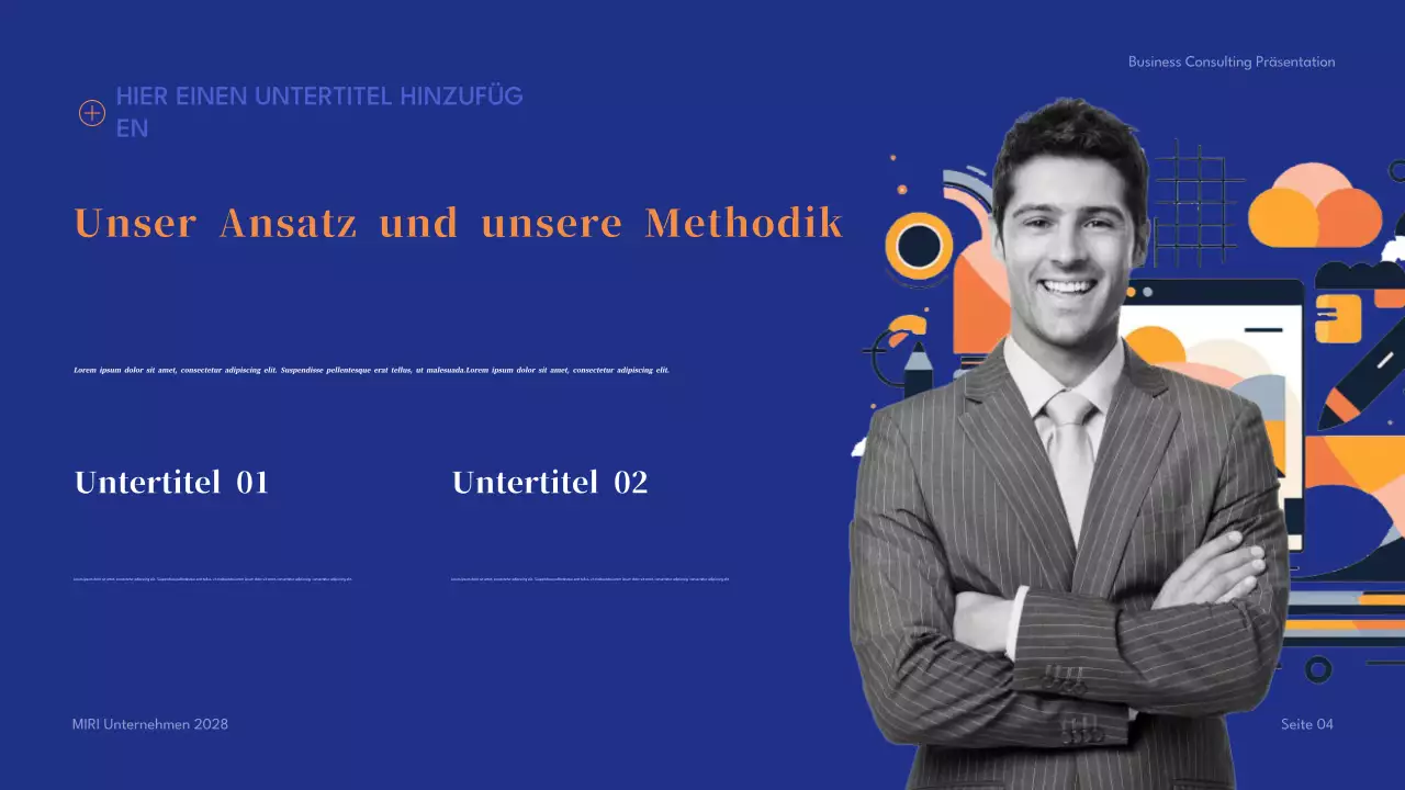 Blue Modern Business Consulting Präsentation