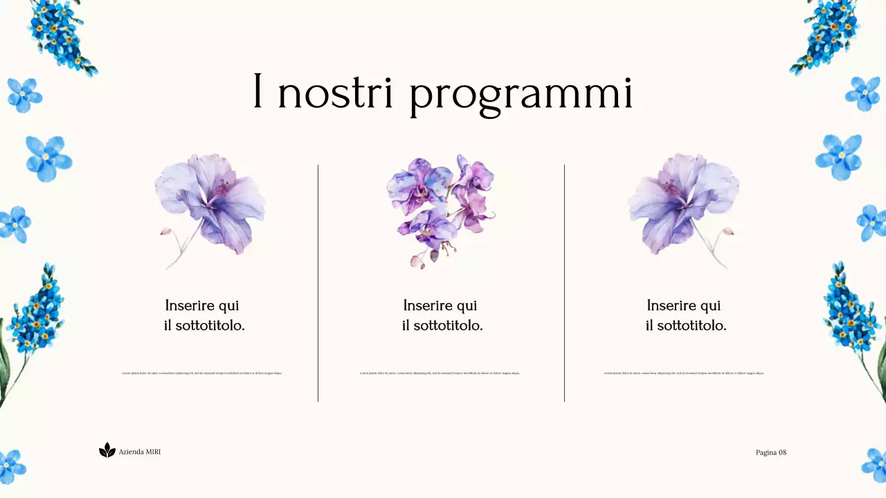 Blue Floral Nonprofit Presentazione della Terra Sostenibile