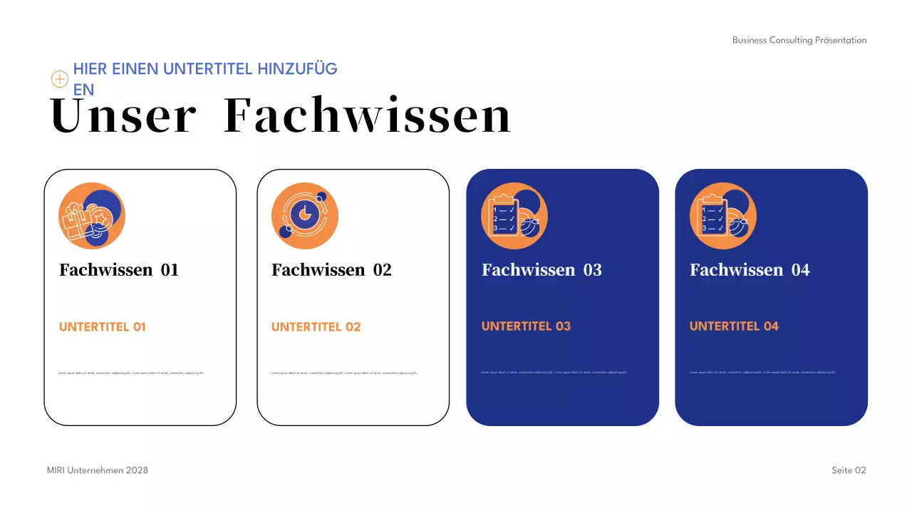 Blue Modern Business Consulting Präsentation