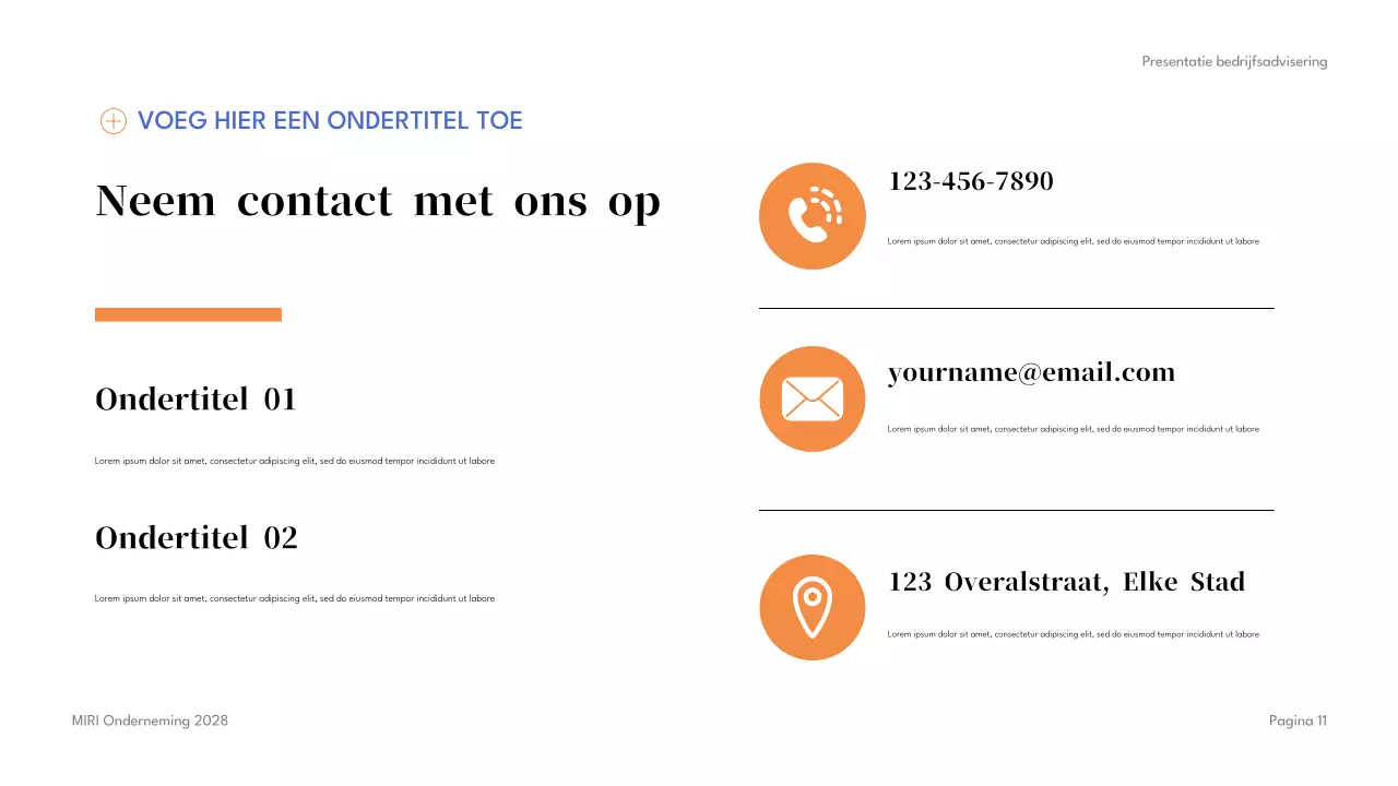 Blue Modern Bedrijfsadvies Presentatie