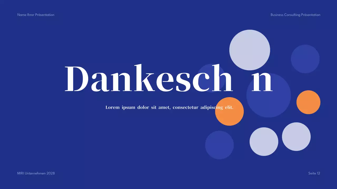 Blue Modern Business Consulting Präsentation