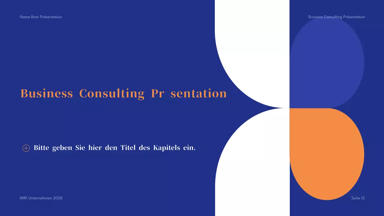 Blue Modern Business Consulting Präsentation