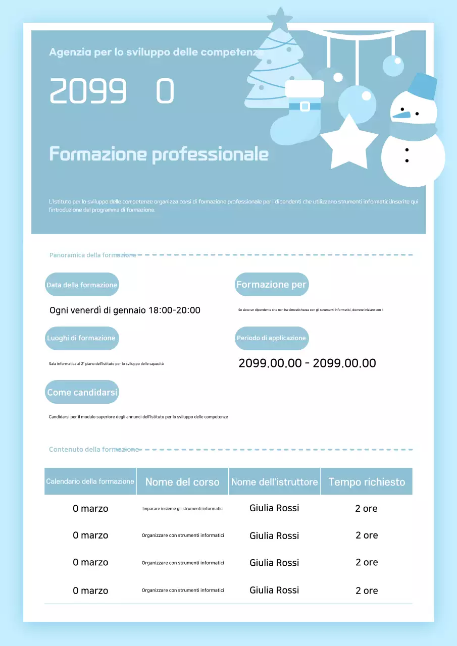 Annunci stagionali in malva