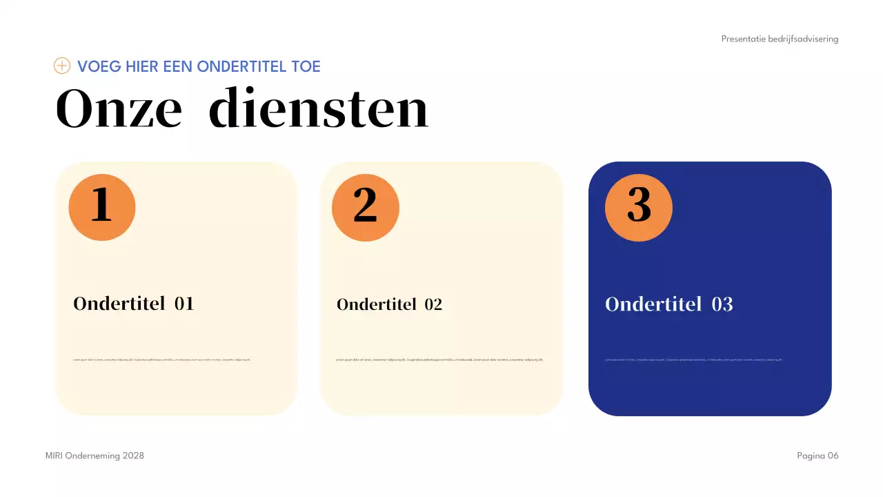 Blue Modern Bedrijfsadvies Presentatie