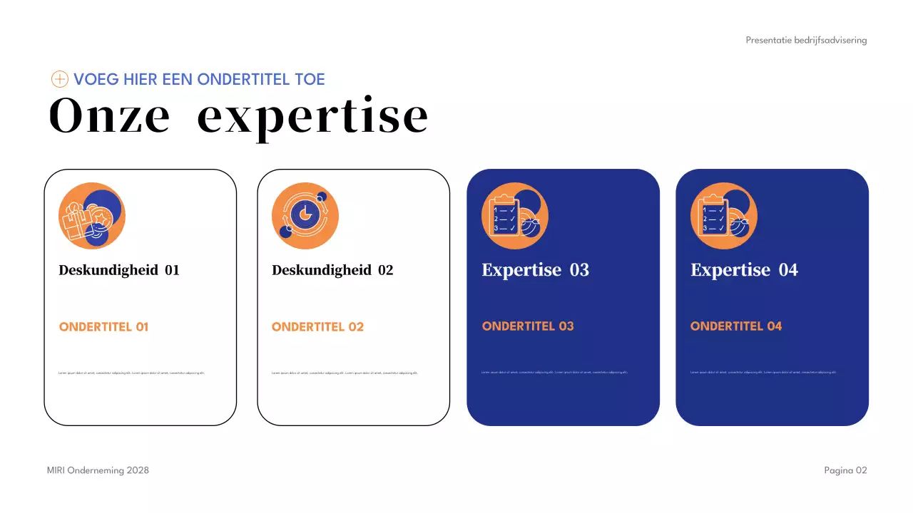 Blue Modern Bedrijfsadvies Presentatie