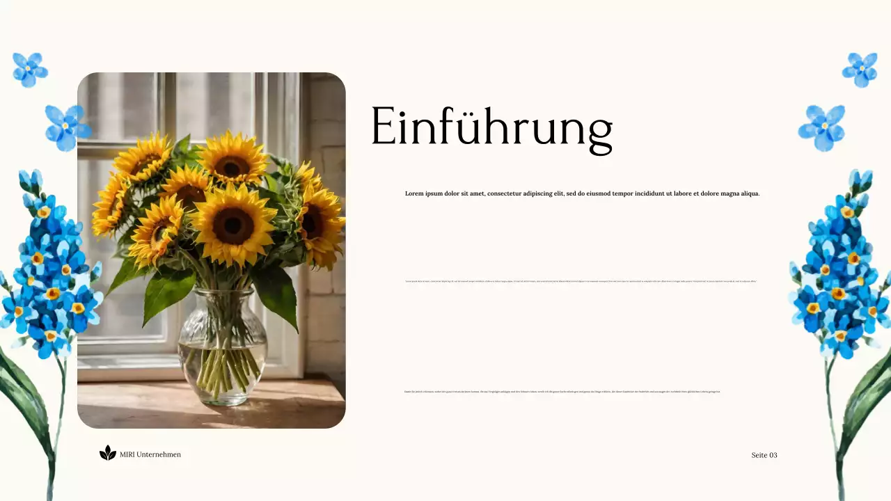 Blue Floral Nonprofit Präsentation Nachhaltige Erde