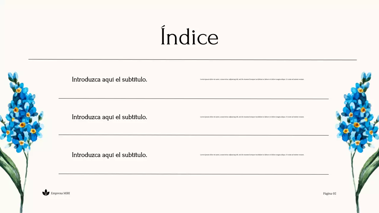 Blue Floral Presentación de Tierra Sostenible sin ánimo de lucro