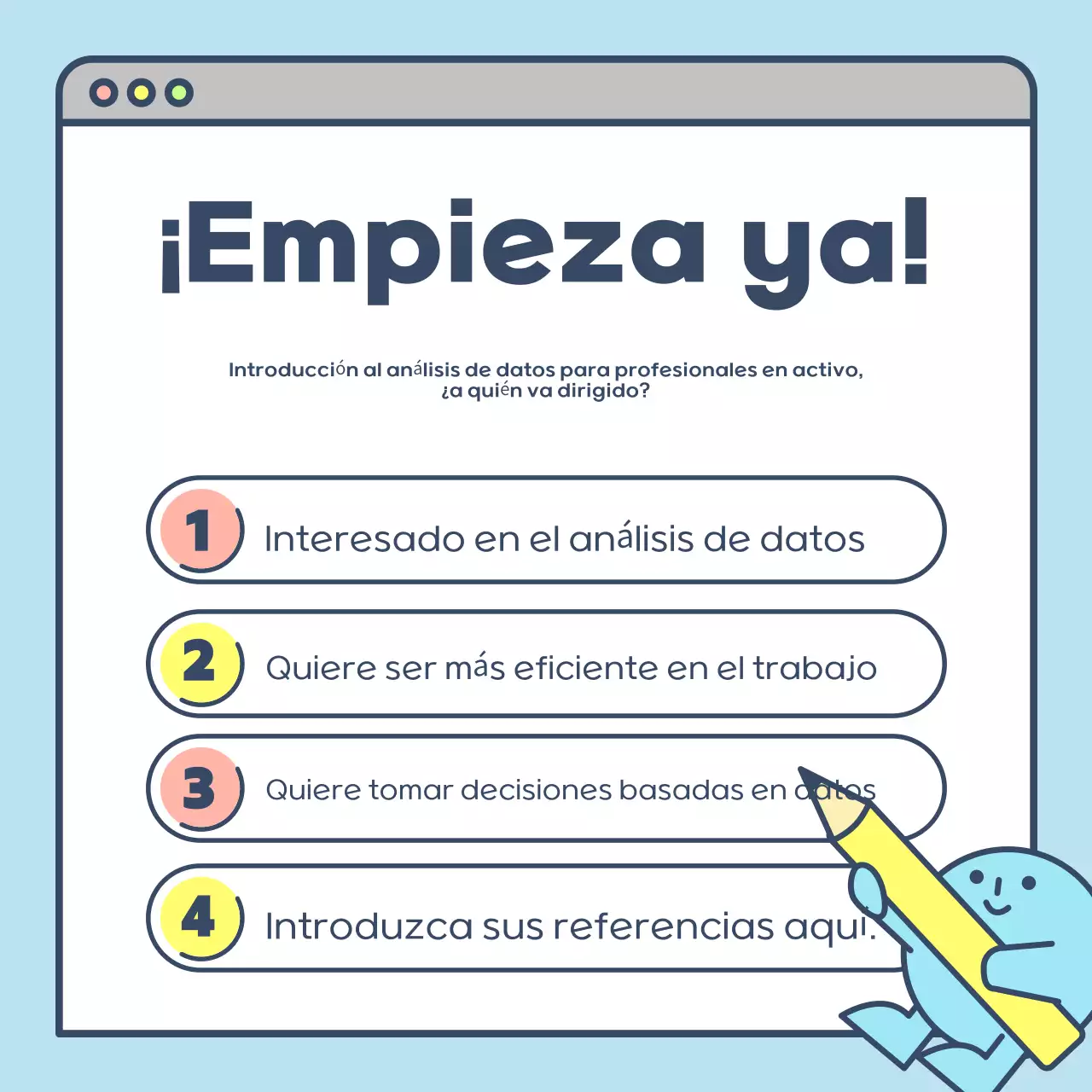 Bonito cartel de reclutamiento en azul claro