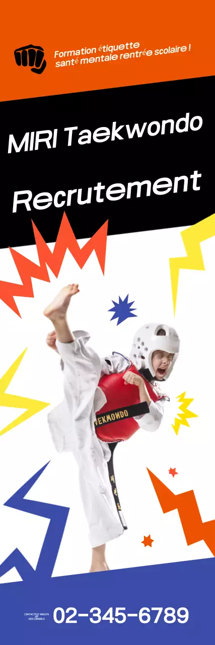 Orange Highlight Taekwondo Recrutement