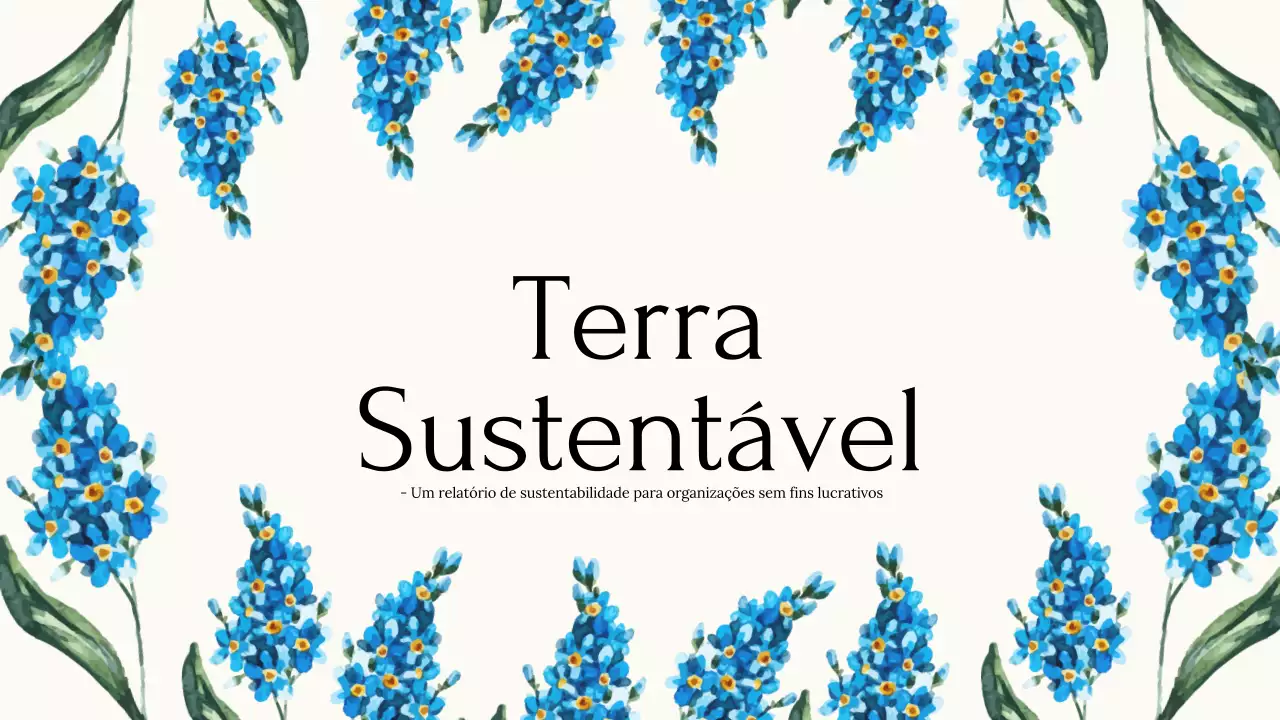 Apresentação do Blue Floral Nonprofit Sustainable Earth
