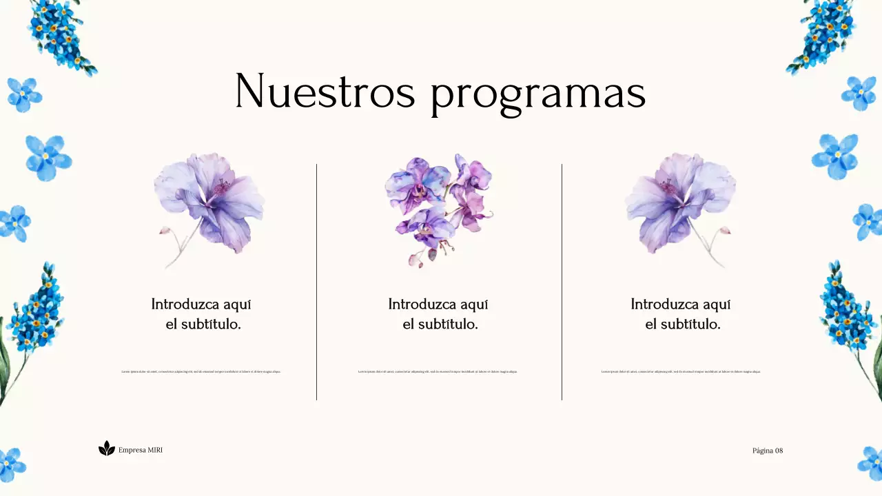 Blue Floral Presentación de Tierra Sostenible sin ánimo de lucro