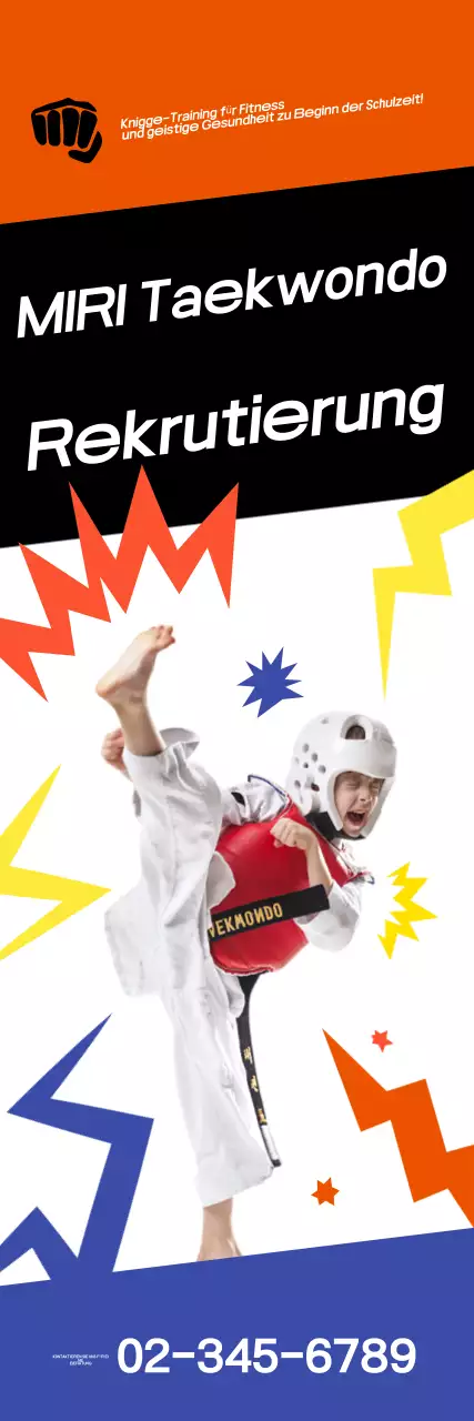 Orange Highlight Taekwondo Rekrutierung