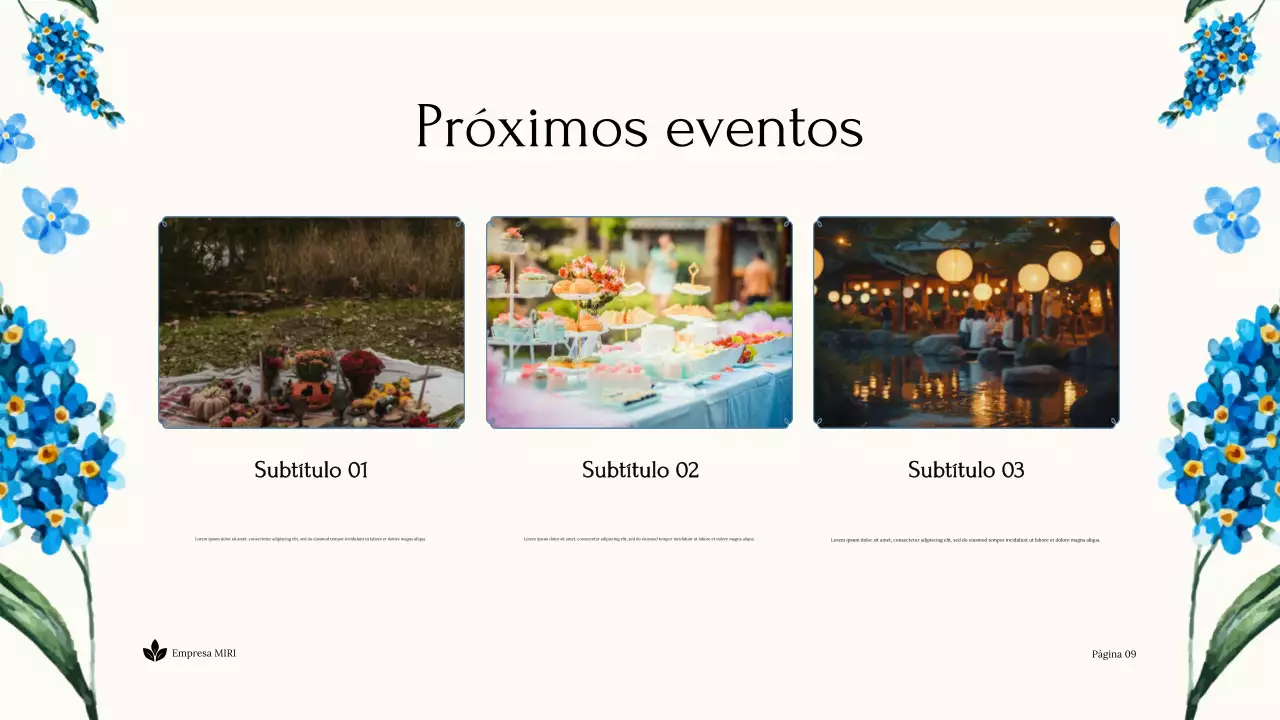 Blue Floral Presentación de Tierra Sostenible sin ánimo de lucro