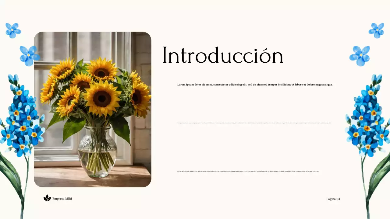 Blue Floral Presentación de Tierra Sostenible sin ánimo de lucro