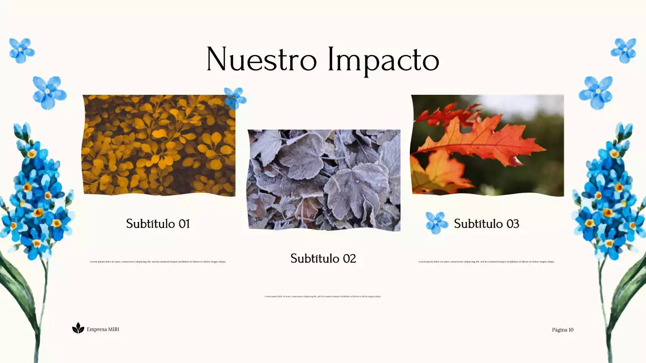 Blue Floral Presentación de Tierra Sostenible sin ánimo de lucro