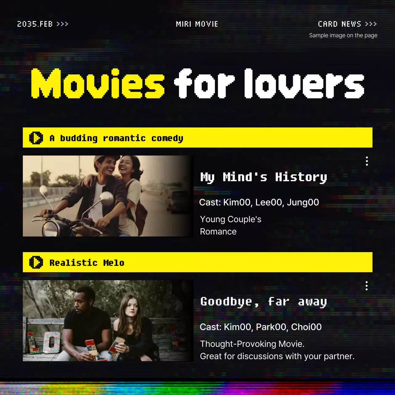 Posto promocional OTT de inspiração vintage em amarelo e preto