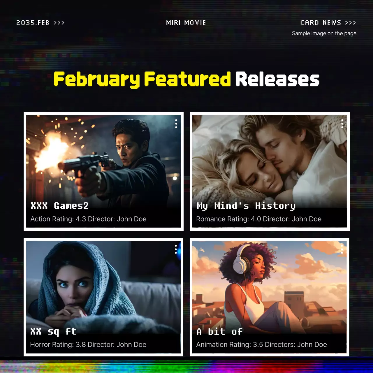 Posto promocional OTT de inspiração vintage em amarelo e preto