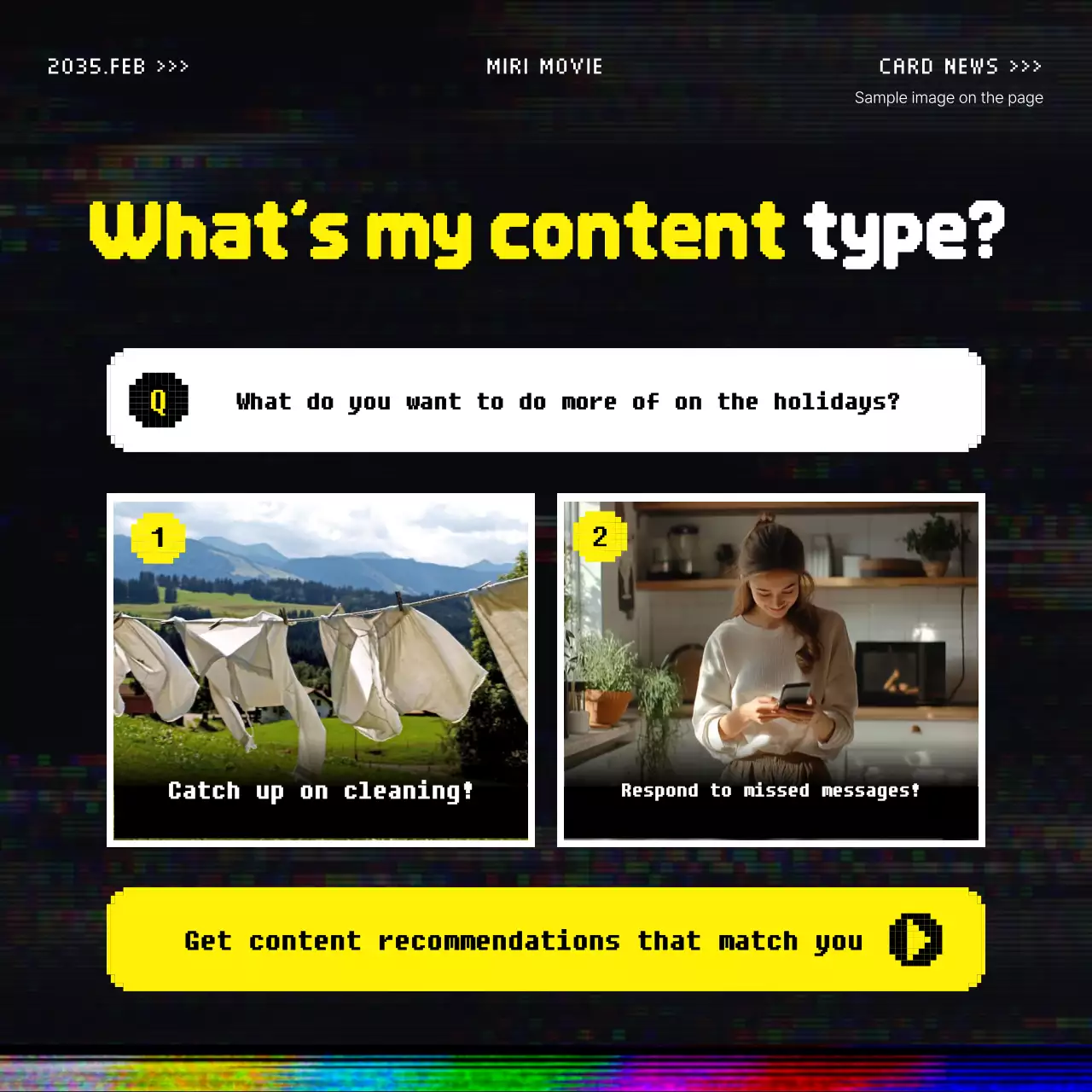 Posto promocional OTT de inspiração vintage em amarelo e preto