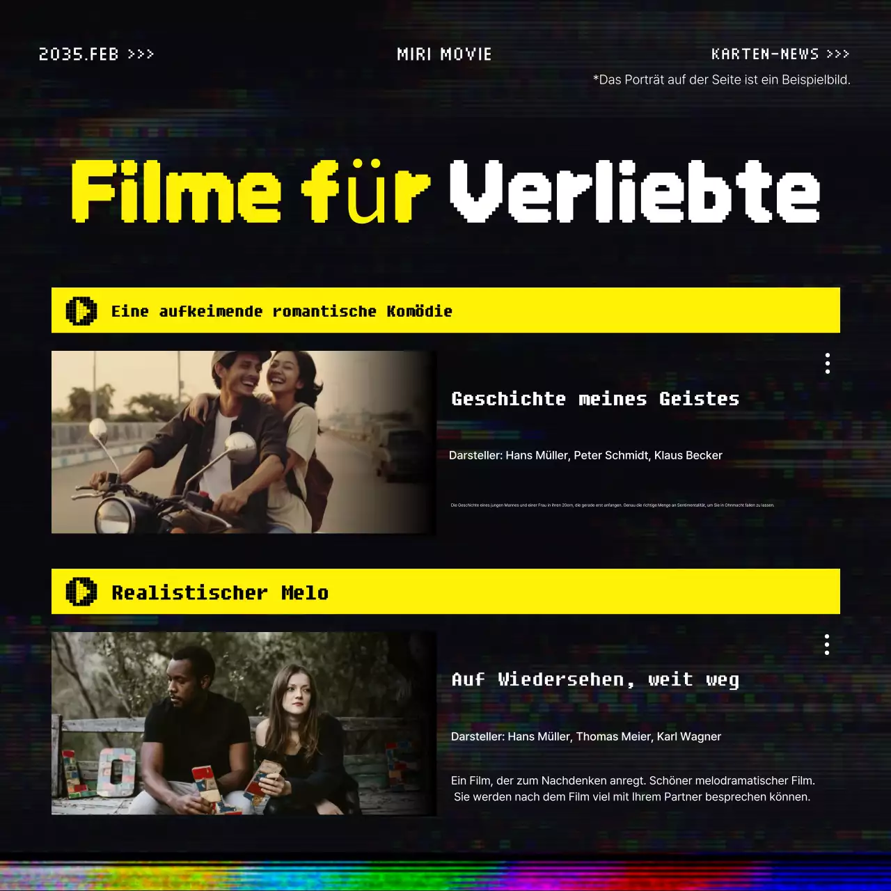 Vintage-inspirierte OTT-Werbepost in Gelb und Schwarz