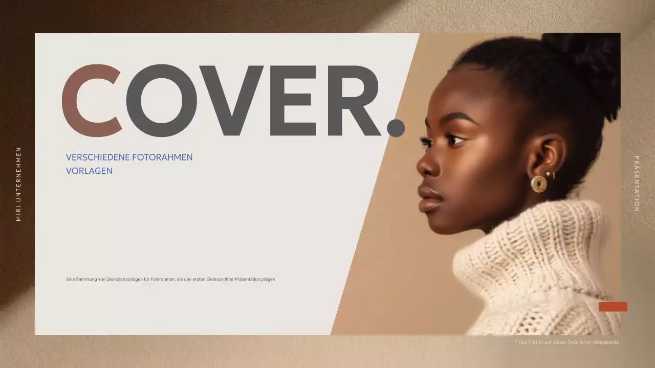 Beige Moderne Fotografie Fotorahmen