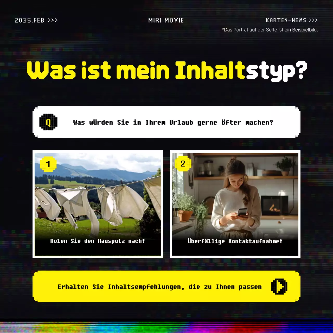 Vintage-inspirierte OTT-Werbepost in Gelb und Schwarz