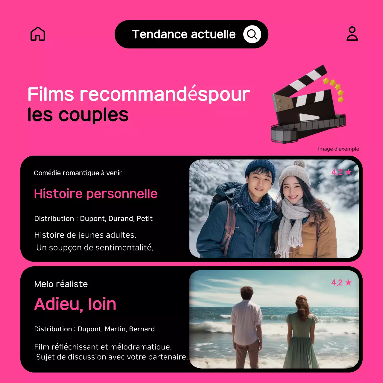 Un joli poste promotionnel OTT en rose et noir