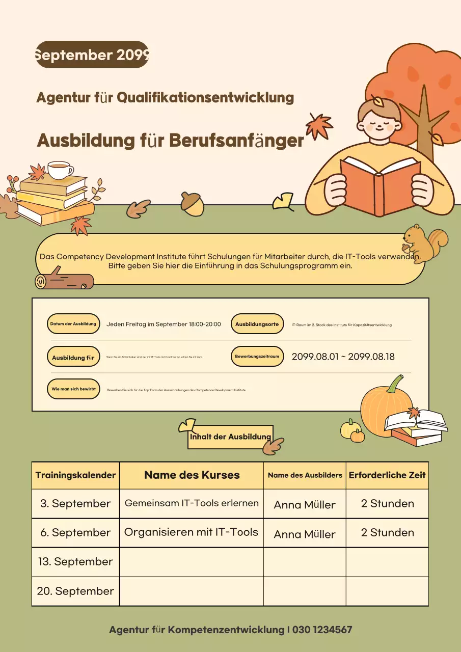 Grüne saisonale Ankündigungen