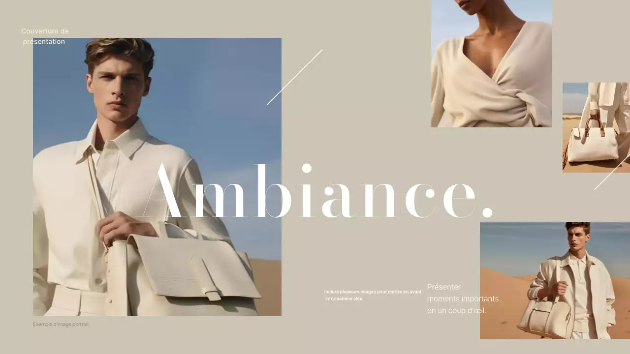 Cadre photographique moderne beige