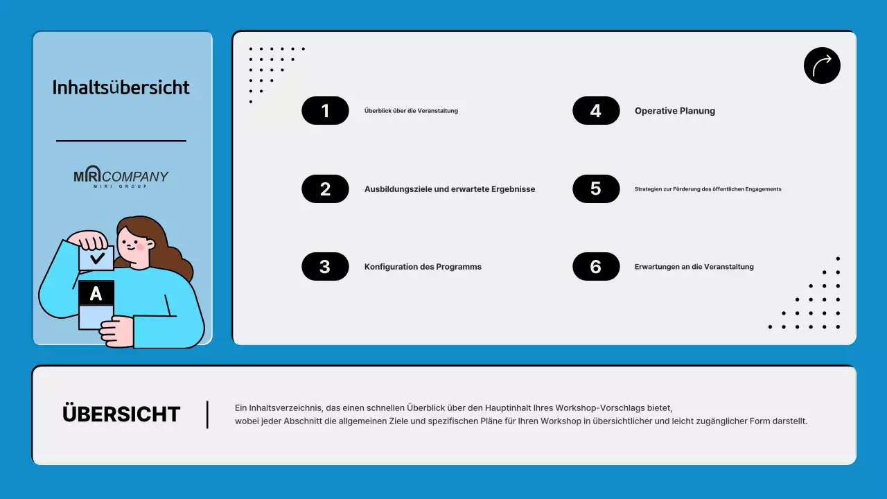 Vorschlag für eine moderne betriebliche Ausbildungswerkstatt in blau