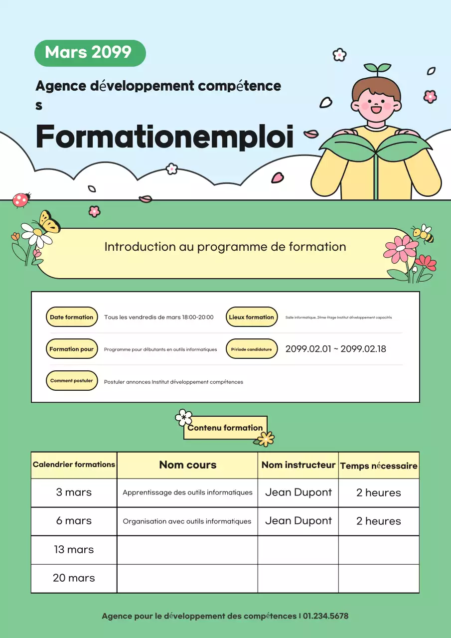 Annonces saisonnières vertes