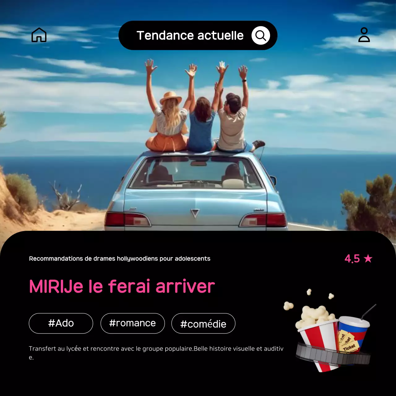 Un joli poste promotionnel OTT en rose et noir