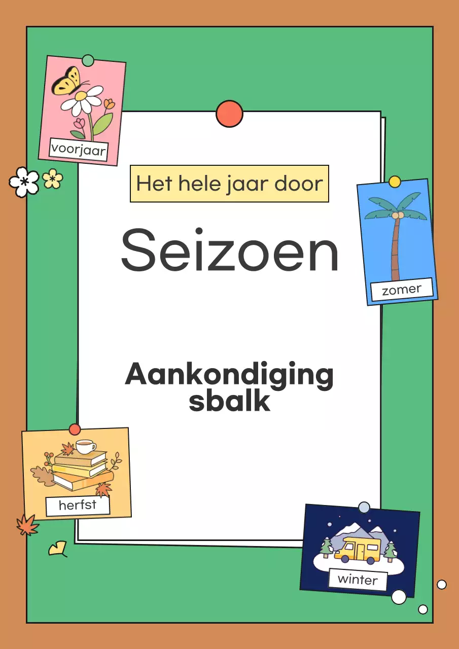 Groene seizoensaankondigingen