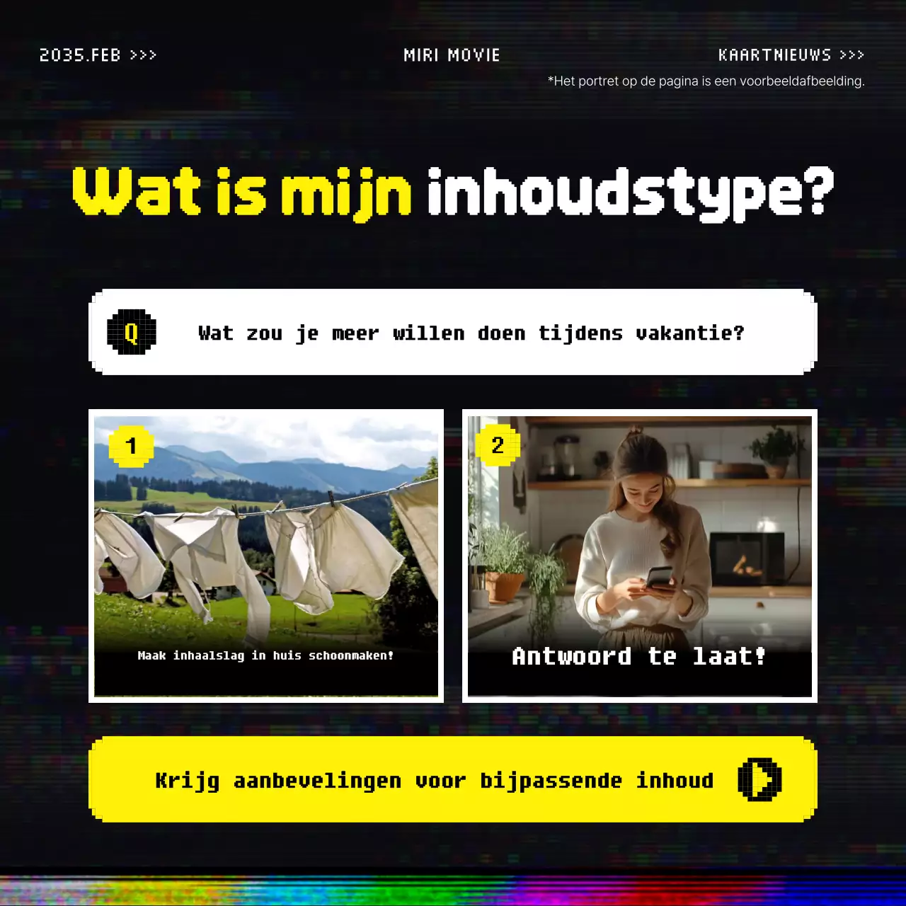 Vintage-geïnspireerde OTT promotiepaal in geel en zwart