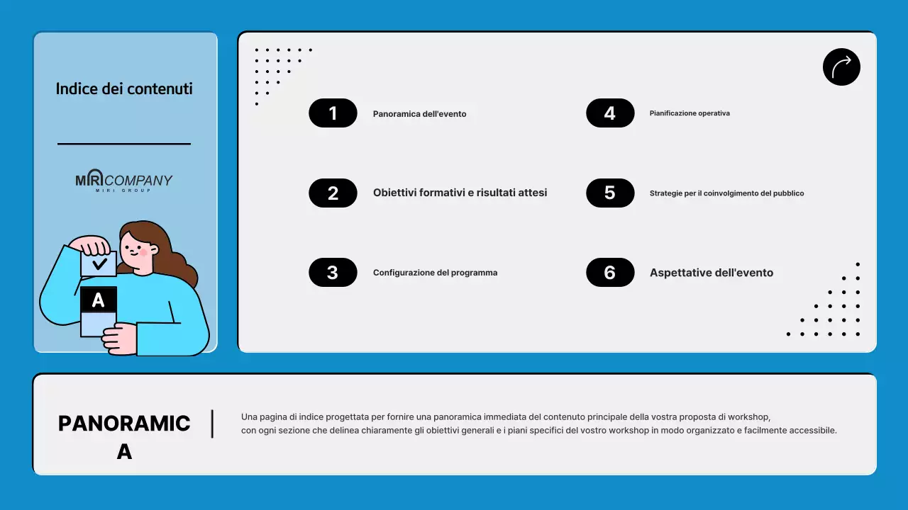 Proposta di un moderno laboratorio di formazione interna in blu