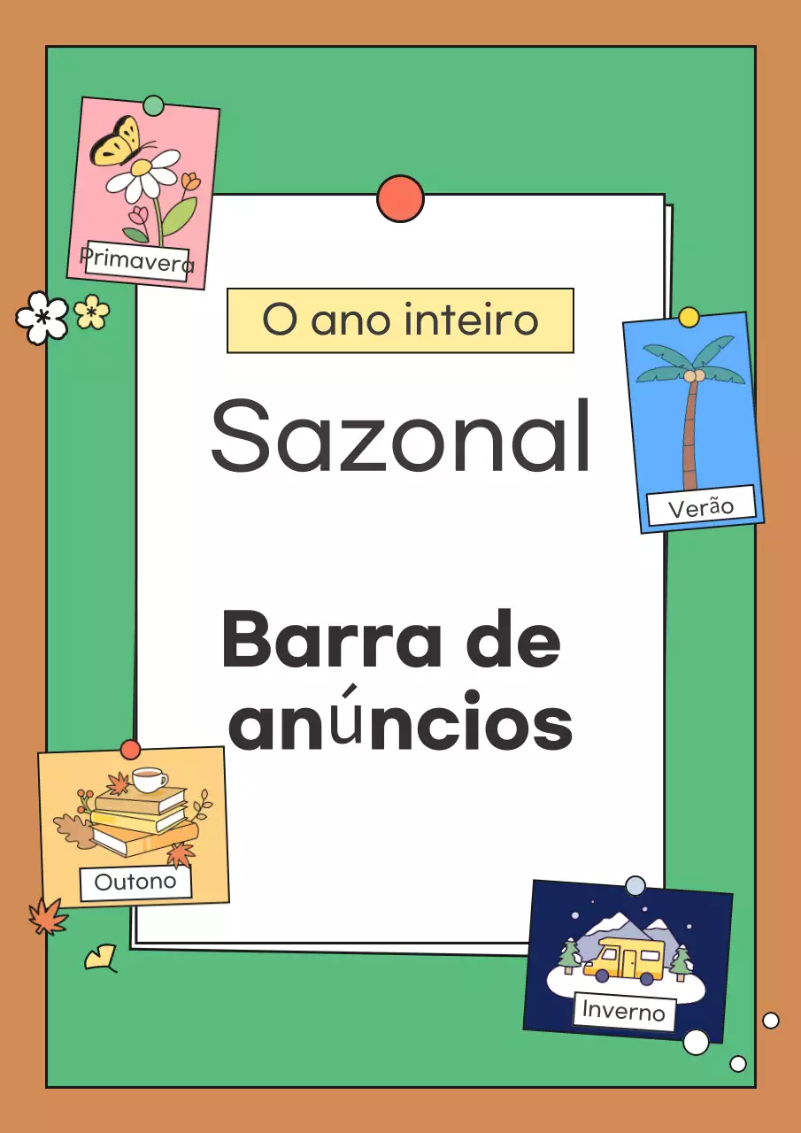 Anúncios sazonais verdes