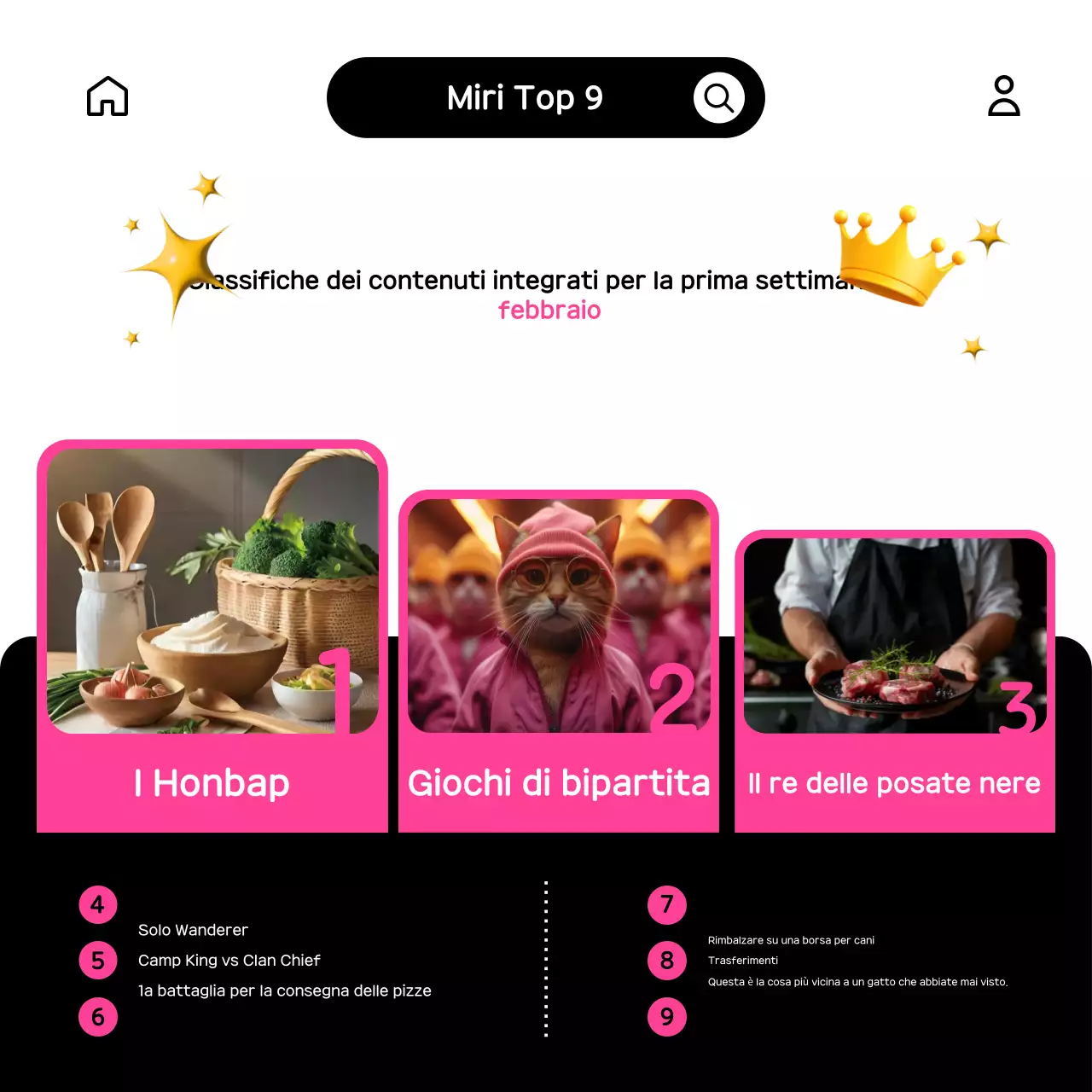 Un simpatico post promozionale OTT in rosa e nero