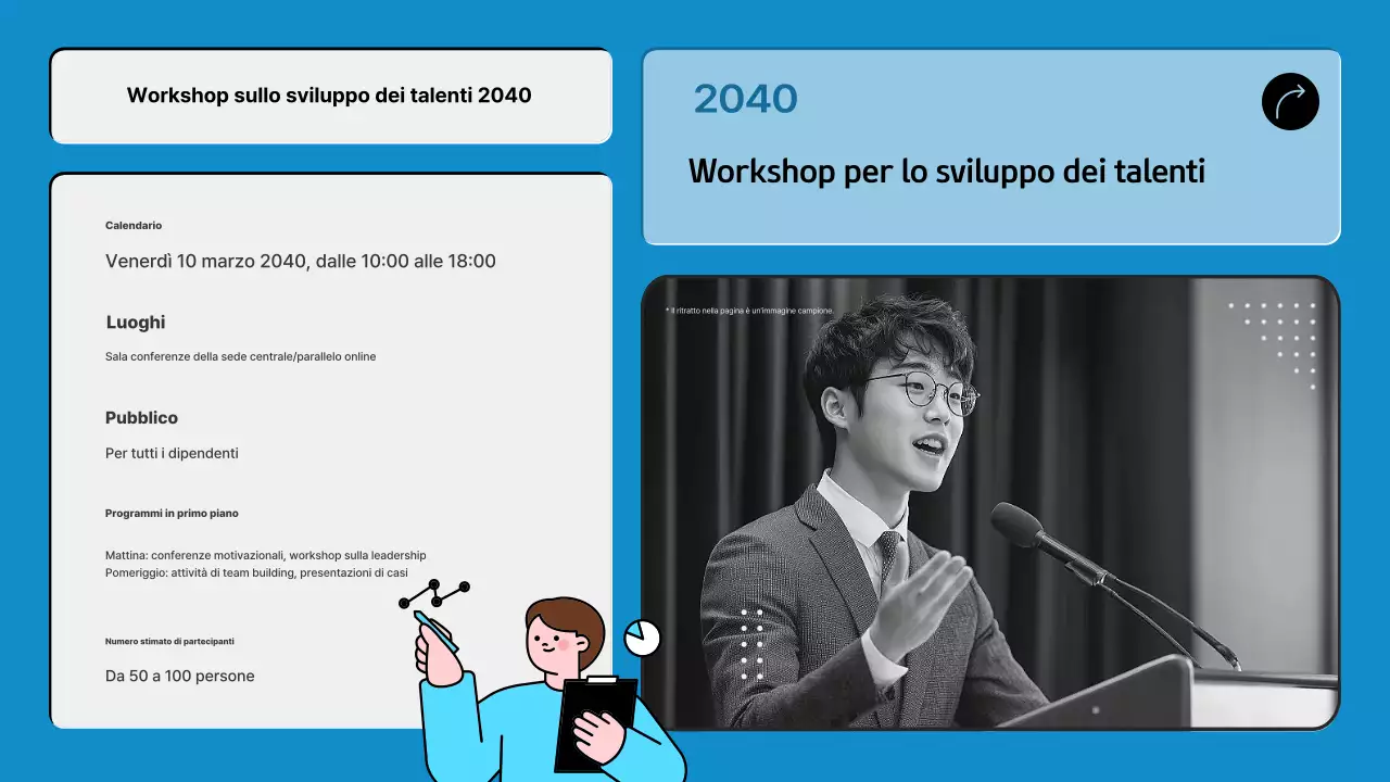 Proposta di un moderno laboratorio di formazione interna in blu