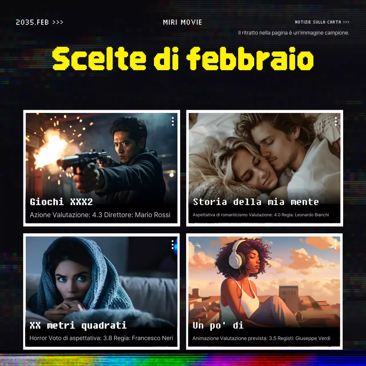 Palo promozionale OTT di ispirazione vintage in giallo e nero