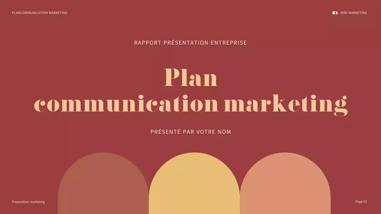 présentation marketing maroon bold