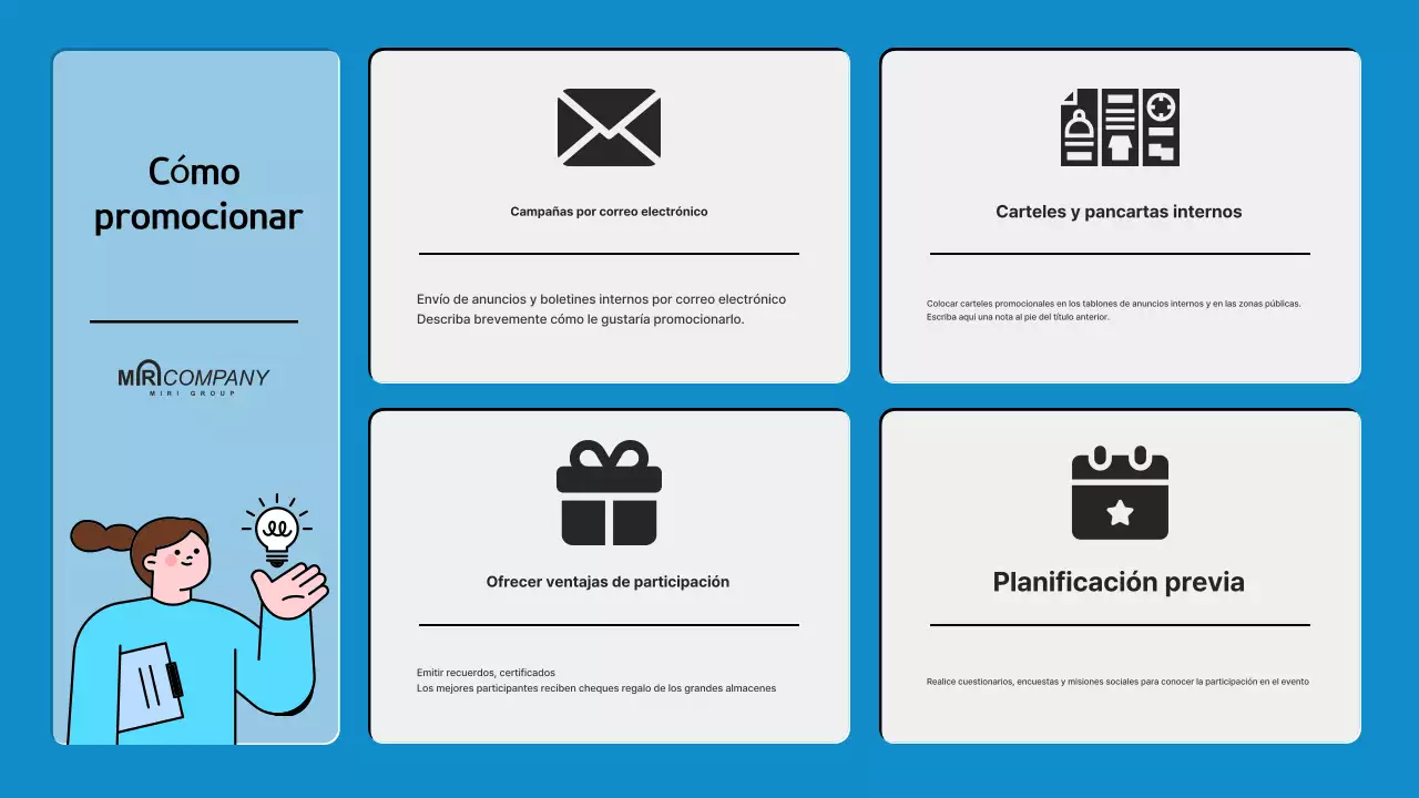 Propuesta de un moderno taller de formación interna en azul