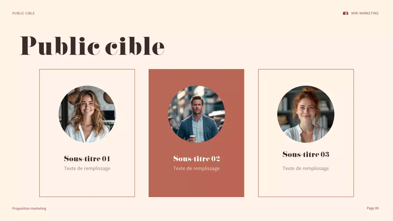 présentation marketing maroon bold