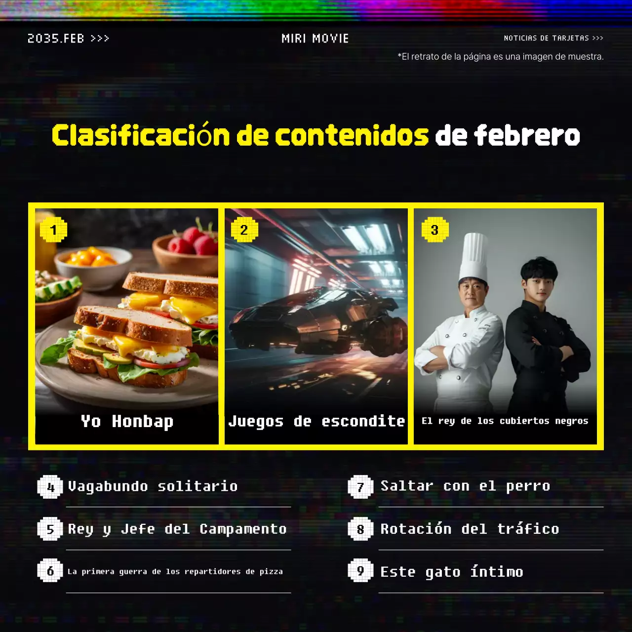 Poste promocional OTT de inspiración vintage en amarillo y negro