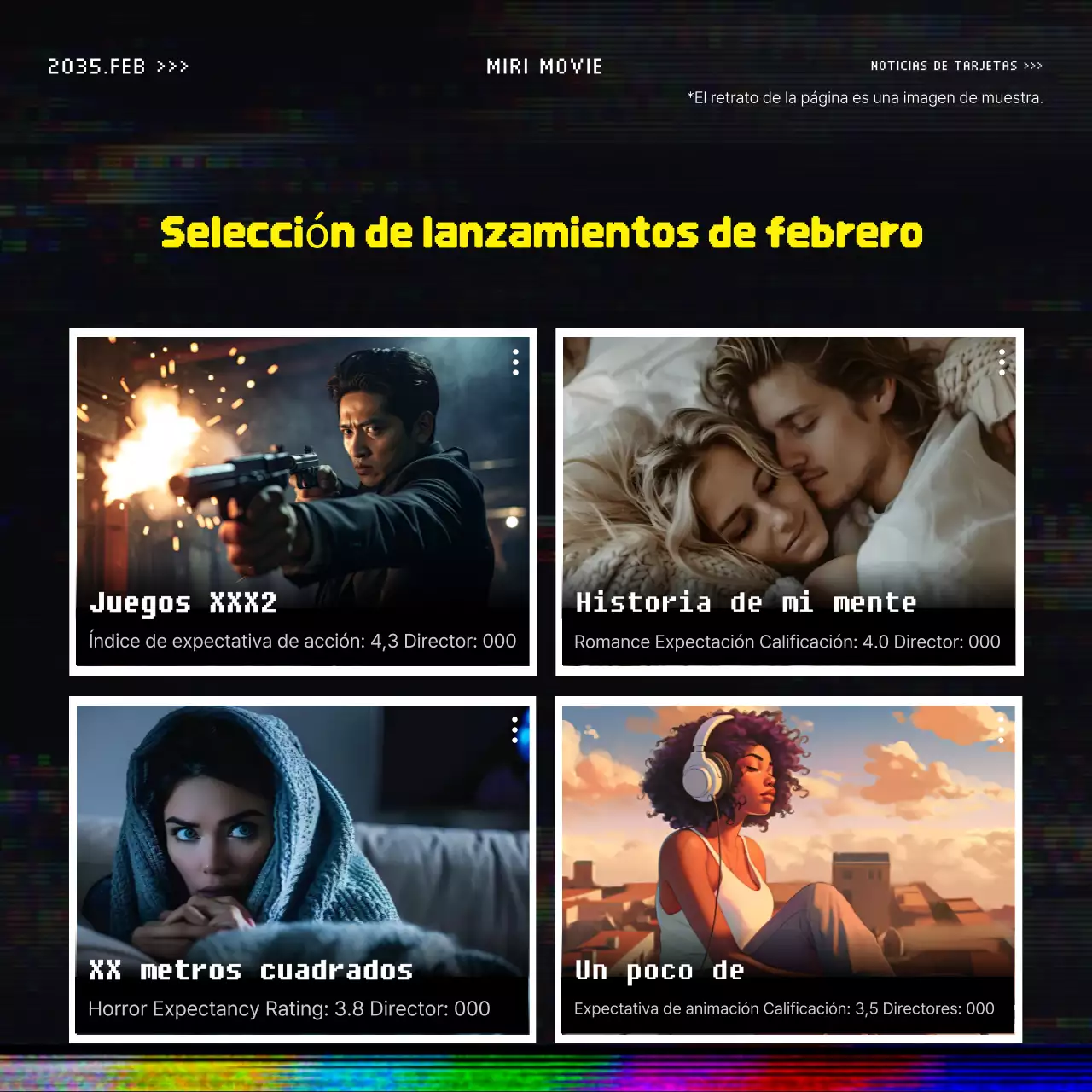 Poste promocional OTT de inspiración vintage en amarillo y negro