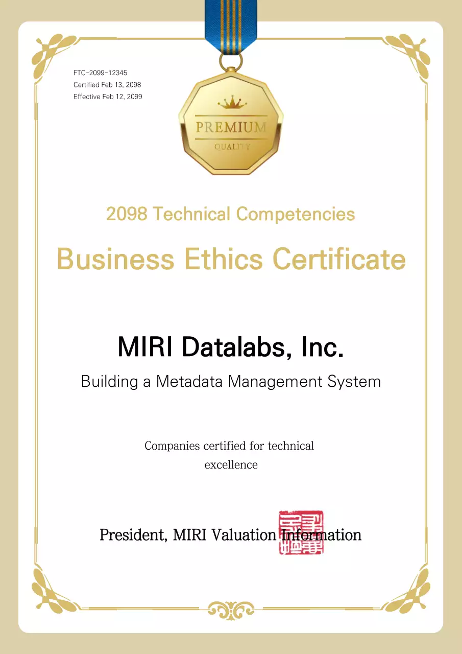 Listagem de certificados Beige Classic