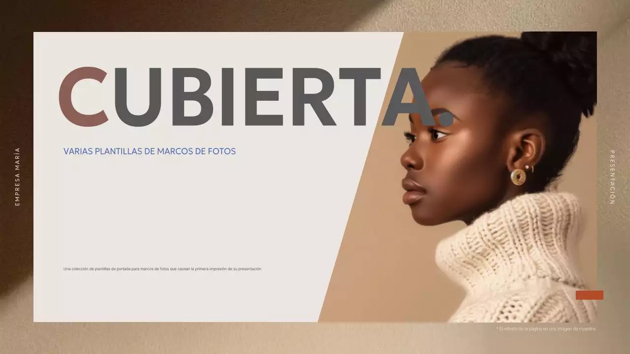 Marco fotográfico moderno beige