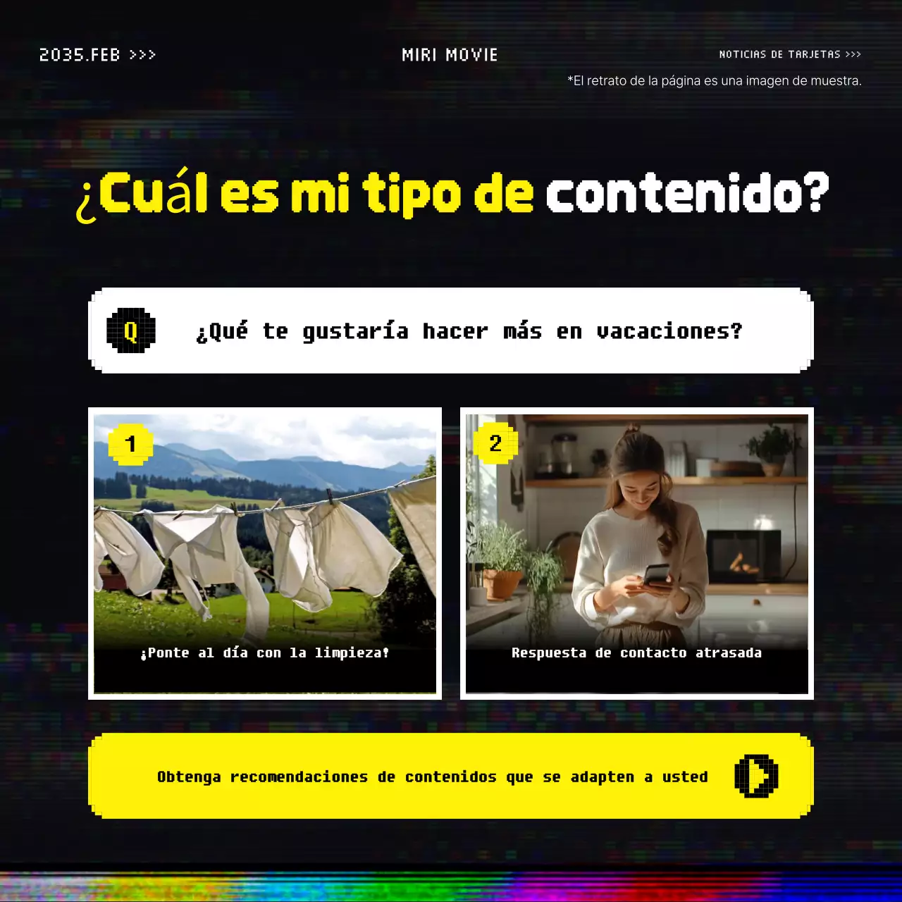 Poste promocional OTT de inspiración vintage en amarillo y negro