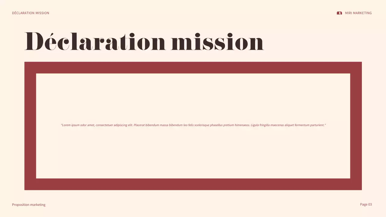 présentation marketing maroon bold