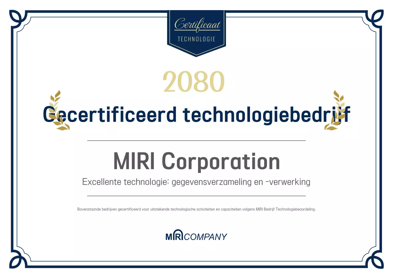 Navy Classic Certificaatvermelding